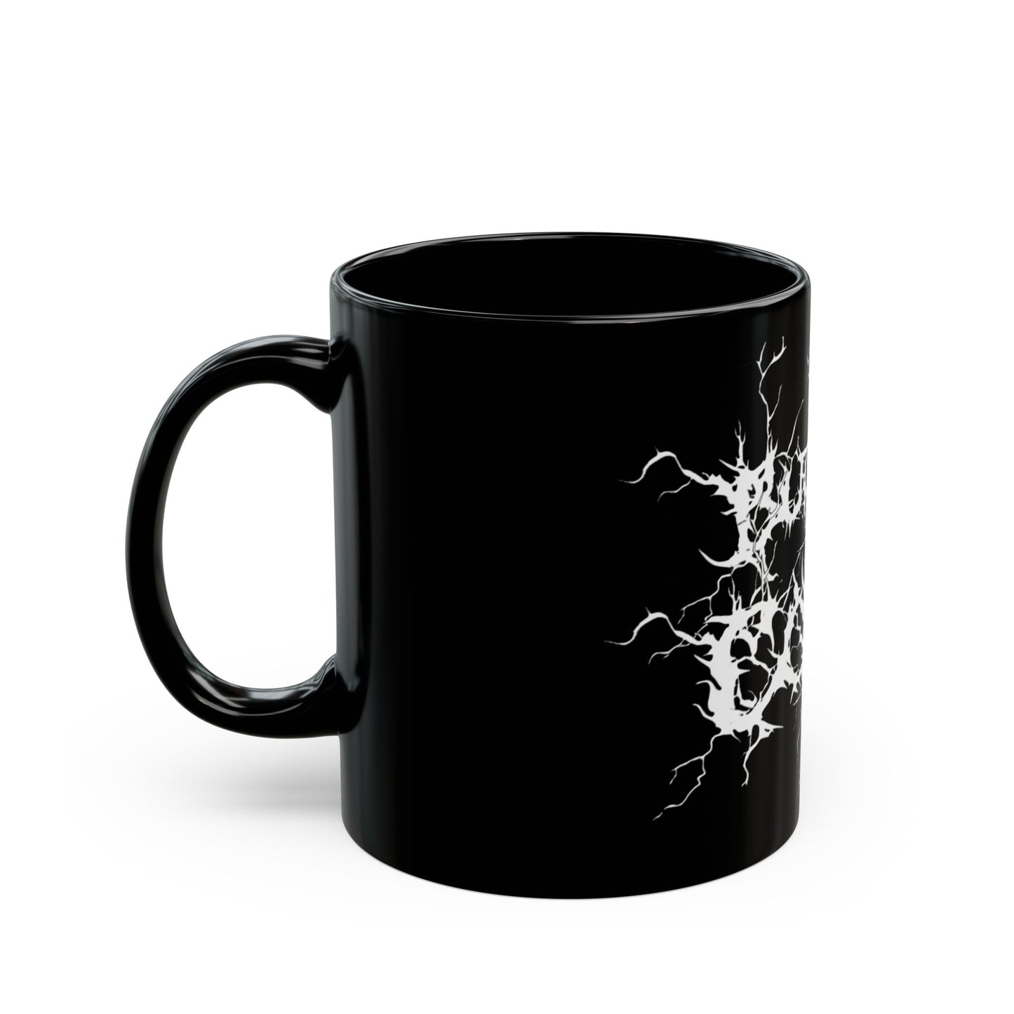 'But First Coffee' death metal mug